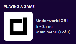 Discord screenshot showing the game status and logo.